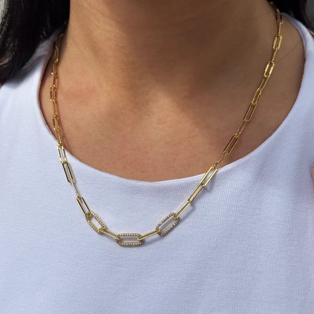 Paper clip S925 Necklace
